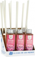 La Casa de los Aromas - Ambientador Mikado Aroma Rosas - Set Difusor Lquido para Reposicin con Varillas